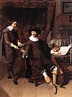 Thomas de Keyser Constantijn Huygens and his Clerk painting